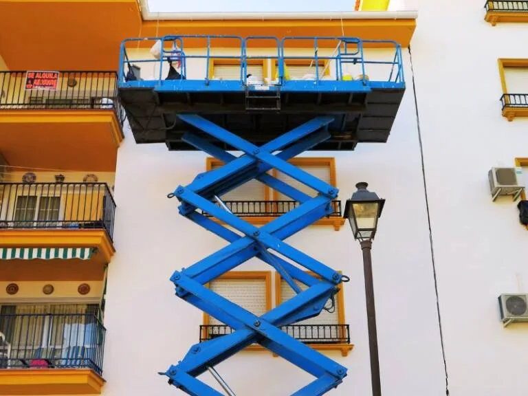 plataforma elevatória tesoura elétrica