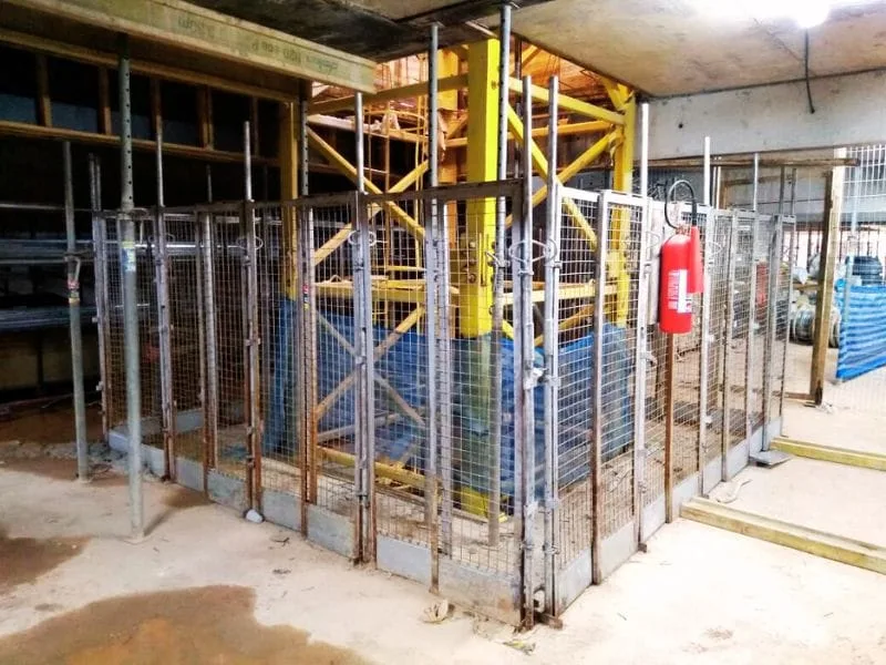 proteção de cremalheira para construção