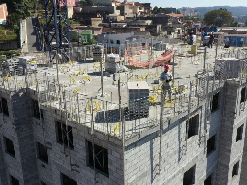 proteção para concretagem de lajes para construção