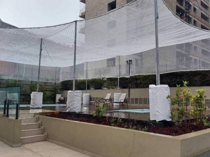 proteção vizinho de cobertura para obras