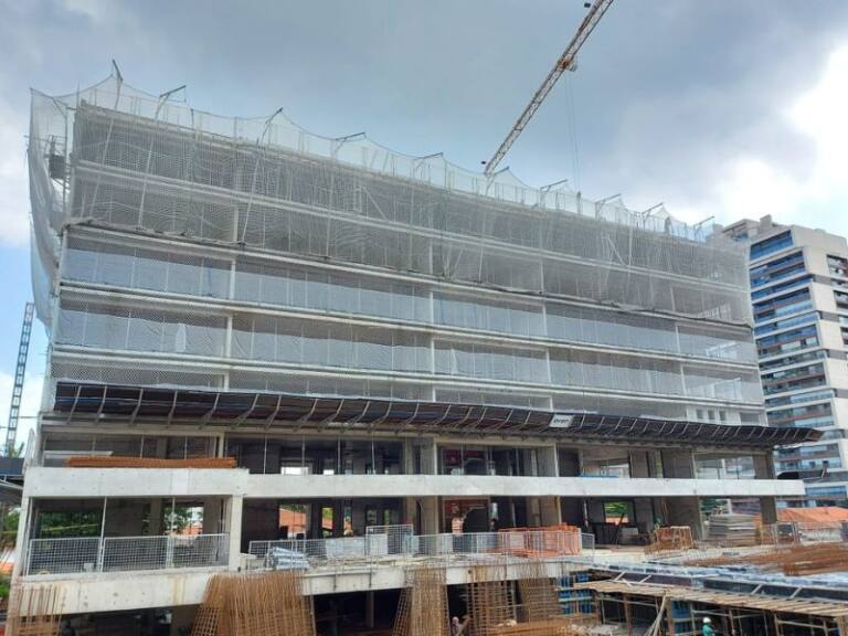 rede de proteção para prédios em construção