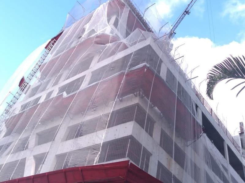 rede de proteção para prédios em construção civil