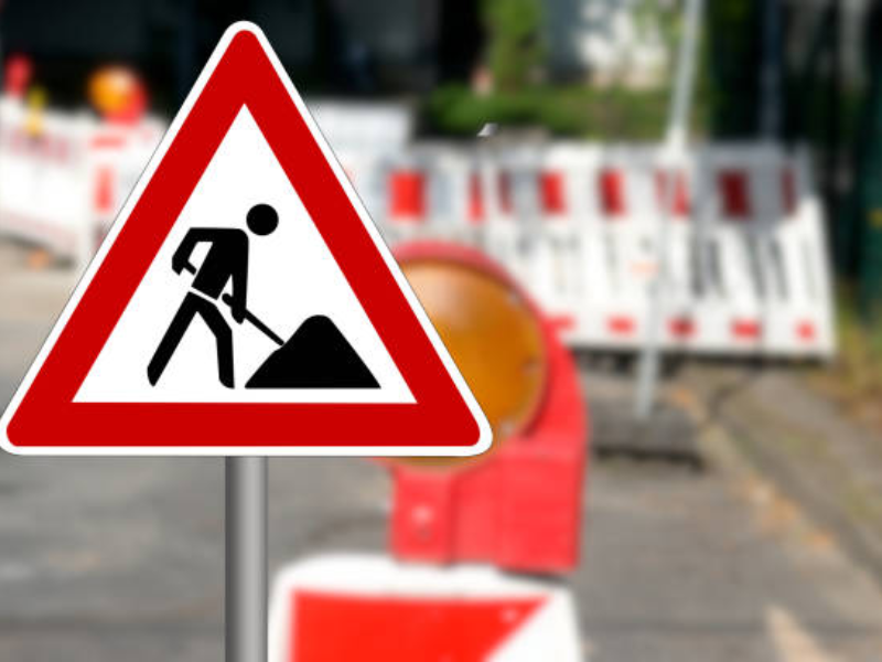 sinalização de segurança em obras