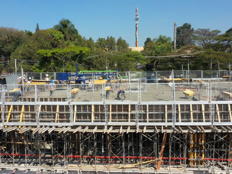 sistema de proteção de concretagem para laje