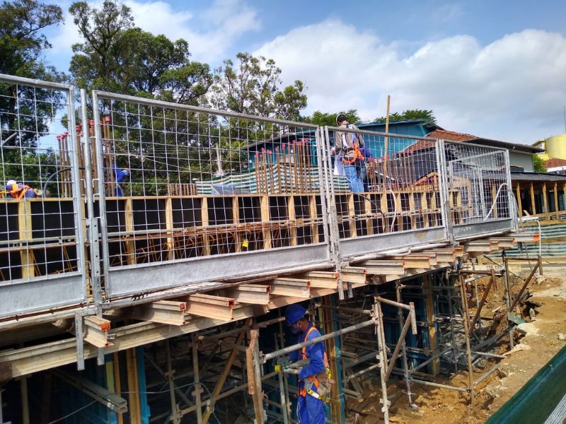 sistema de proteção de concretagem
