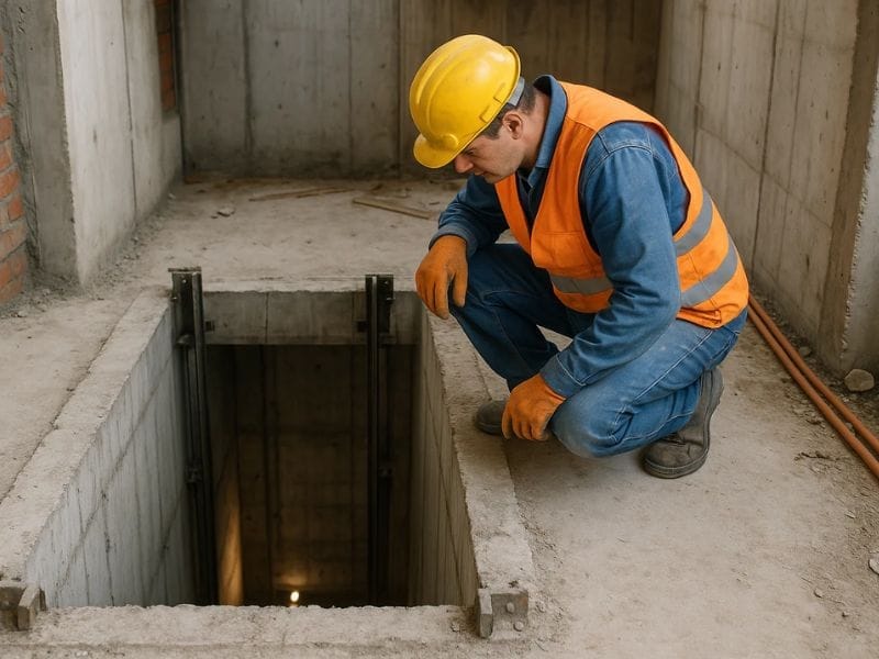 tela aço para proteção de poço elevador para construção